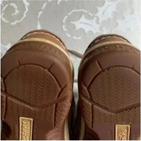 Sperry Men's Tan Billfish 3-Eye Leather Boat Shoe Size 9 - Picture 6 of 7